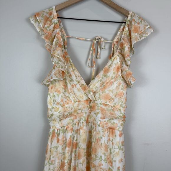 Altar'd State Tammy Floral Maxi Dress Womens Large Multi Ditsy Boho Cottagecore - Picture 4 of 11